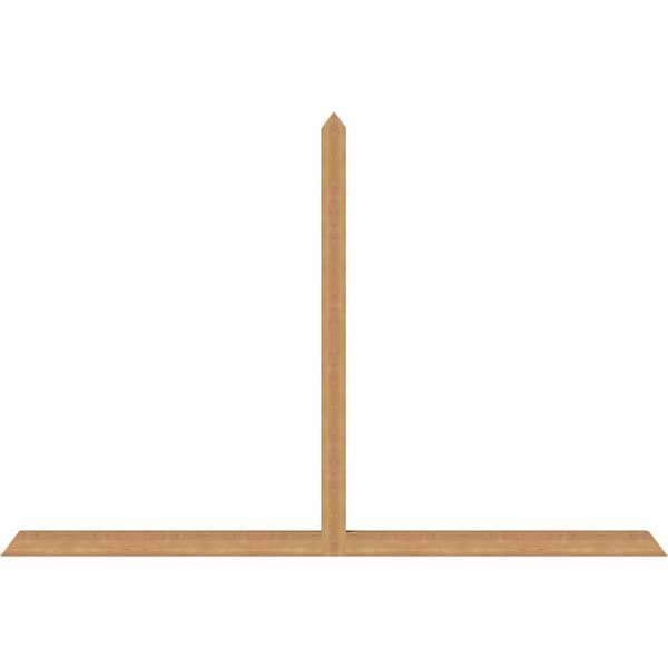 Ekena Millwork Portland Timber Gable Bracket, Western Red Cedar, 96"W x 64"H x 3 1/2"D x 3 1/2"F, 16/12 Pitch GBW096X64X0404POR00SWR - main